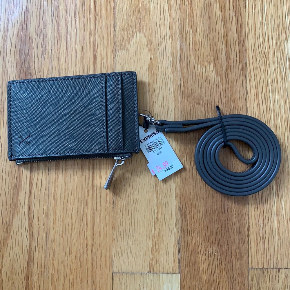 Brand new Express wallet with removable lanyard